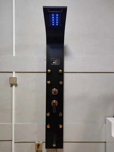 Black SS Matt Shower Panel